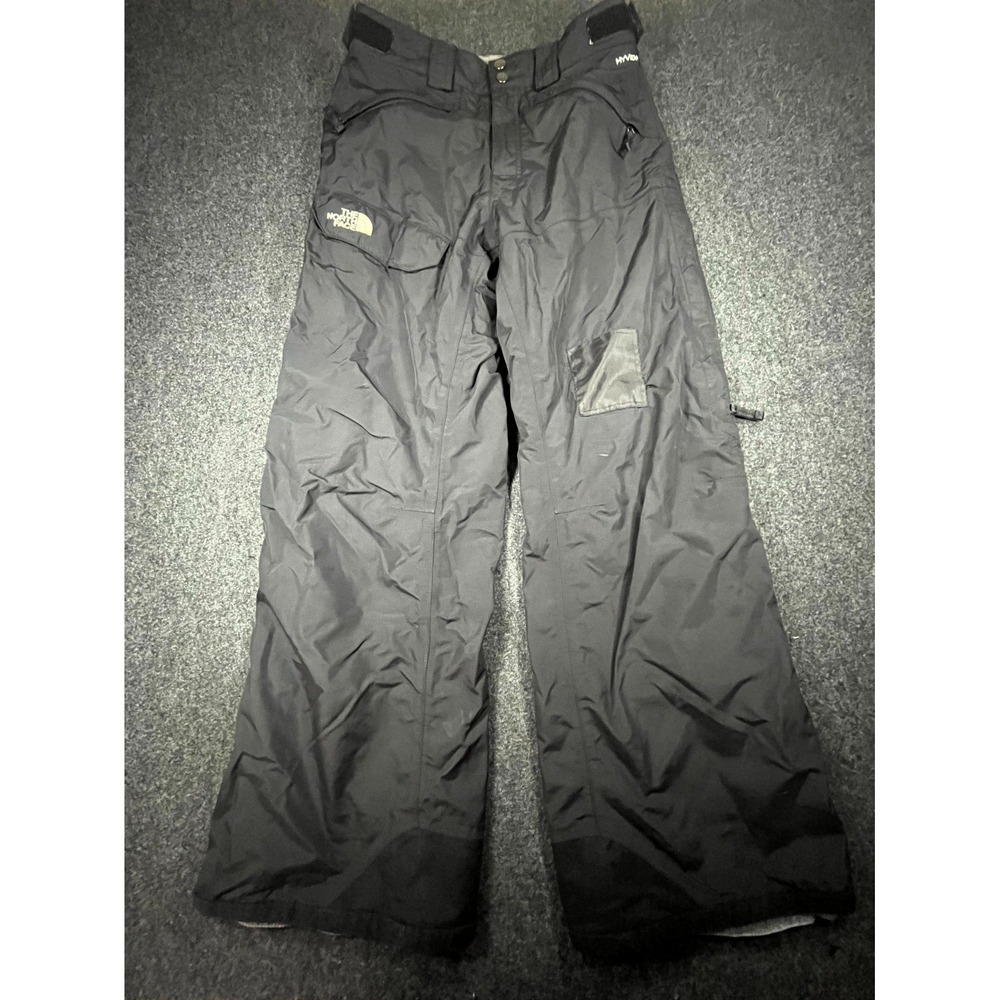 The North Face HyVent Ski Snowboard Snow Pants Mens Small Black Cargo Pocket